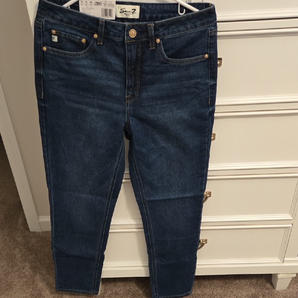 Seven7 Women's Deep Blue Skinny Jeans